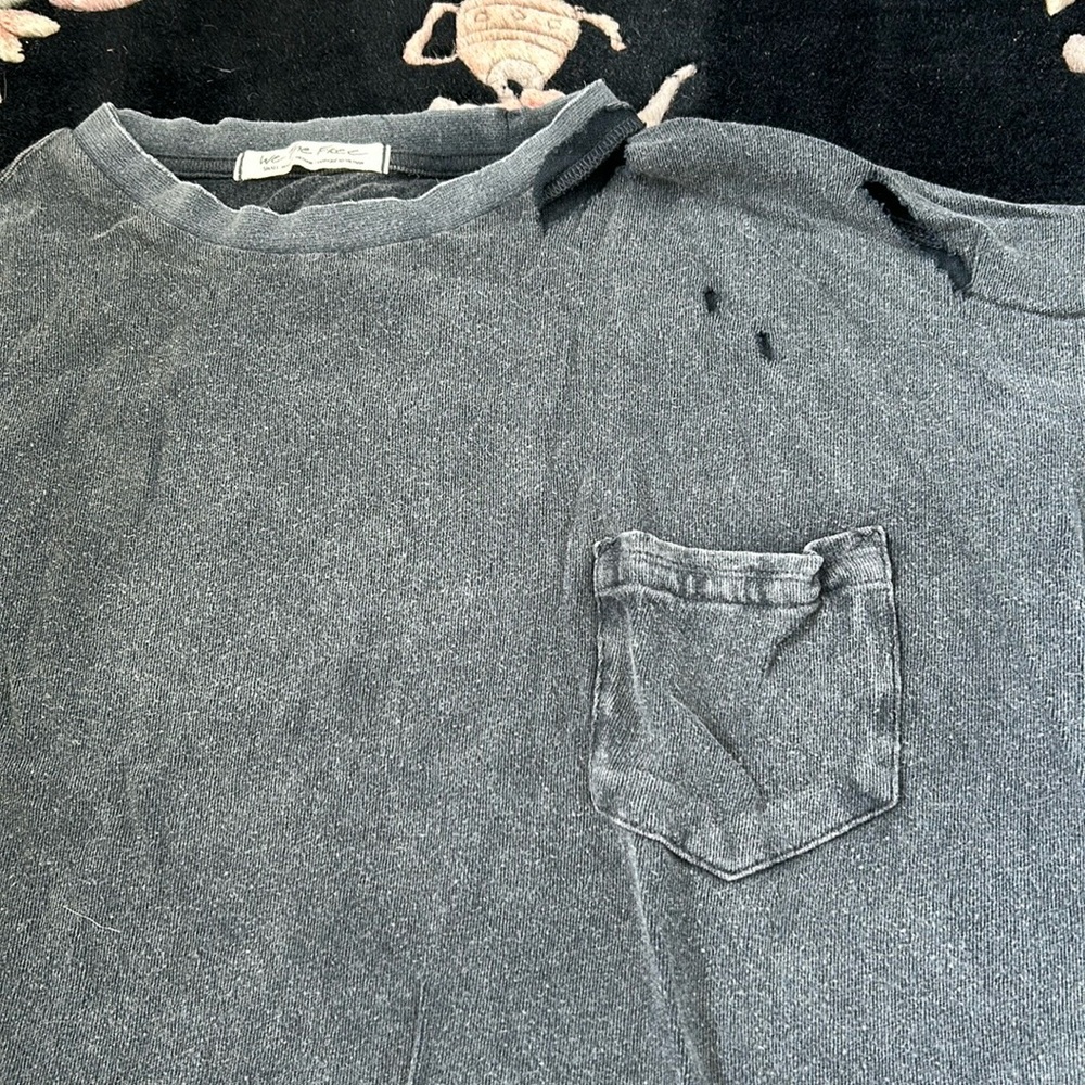 Distressed Gray Tee - Picture 2 of 3